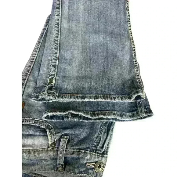 SILVER FRANCES FLARE BLUE SLIGHT DISTRESSING JEANS SIZE W31/L31 - Picture 5 of 8